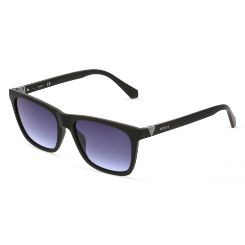 Guess GU00044 Herren-Sonnenbrille Vollrand Eckig Kunststoff-Gestell, schwarz