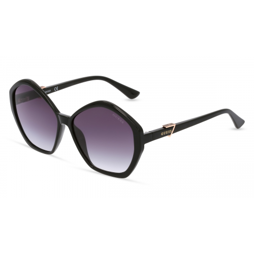 Guess GU7813 Damen-Sonnenbrille Vollrand Butterfly Kunststoff-Gestell, schwarz