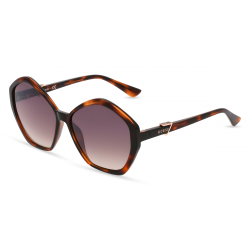 Guess GU7813 Damen-Sonnenbrille Vollrand Butterfly Kunststoff-Gestell, braun