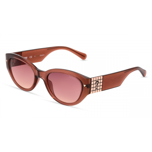 Guess GU8241 Damen-Sonnenbrille Vollrand Oval Kunststoff-Gestell, braun