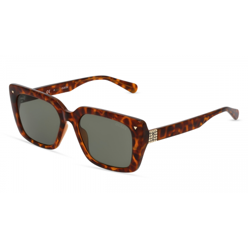 Guess GU8243 Damen-Sonnenbrille Vollrand Eckig Kunststoff-Gestell, braun