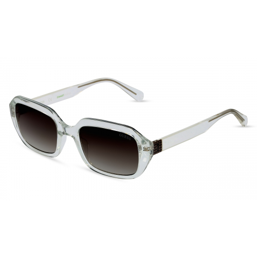 Guess GU8244 Damen-Sonnenbrille Vollrand Eckig Kunststoff-Gestell, transparent