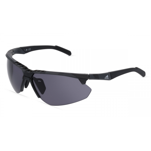 Adidas SP0042 Herren-Sonnenbrille Vollrand Eckig Kunststoff-Gestell, grau