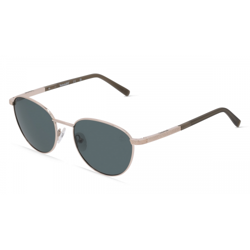 Timberland TB9284 Herren-Sonnenbrille Vollrand Rund Metall-Gestell, silber