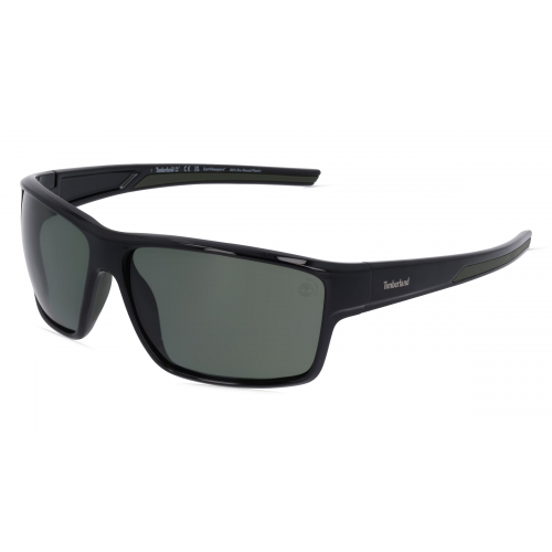 Timberland TB9277 Herren-Sonnenbrille Vollrand Eckig Bio-Kunststoff-Gestell, schwarz