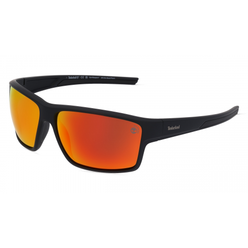 Timberland TB9277 Herren-Sonnenbrille Vollrand Eckig Bio-Kunststoff-Gestell, schwarz