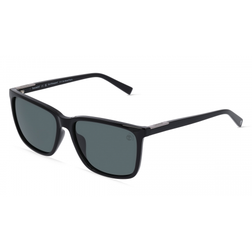 Timberland TB9280-H Herren-Sonnenbrille Vollrand Eckig Bio-Kunststoff-Gestell, schwarz