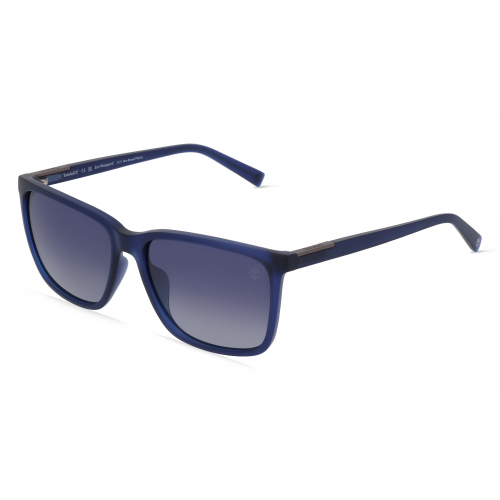 Timberland TB9280-H Herren-Sonnenbrille Vollrand Eckig Bio-Kunststoff-Gestell, blau