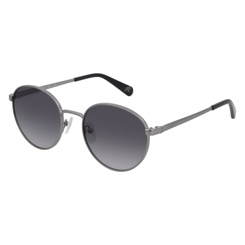 Guess GU5214 Unisex-Sonnenbrille Vollrand Rund Metall-Gestell, grau