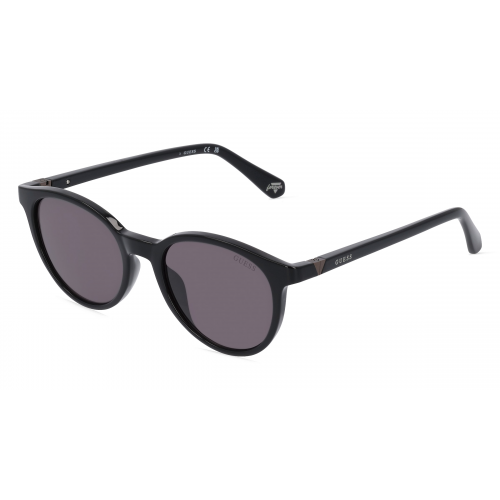 Guess GU5216 Unisex-Sonnenbrille Vollrand Panto Kunststoff-Gestell, schwarz