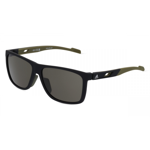 Adidas SP0067 Unisex-Sonnenbrille Vollrand Eckig Kunststoff-Gestell, schwarz