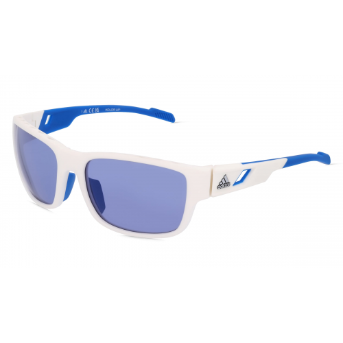 Adidas SP0069 Unisex-Sonnenbrille Vollrand Eckig Kunststoff-Gestell, weiß