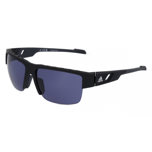 Adidas SP0070 Unisex-Sonnenbrille Vollrand Eckig Kunststoff-Gestell, schwarz