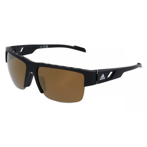 Adidas SP0070 Unisex-Sonnenbrille Vollrand Eckig Kunststoff-Gestell, schwarz