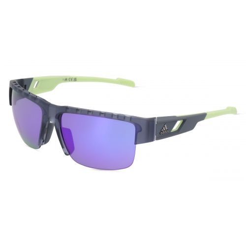 Adidas SP0070 Unisex-Sonnenbrille Vollrand Eckig Kunststoff-Gestell, grau