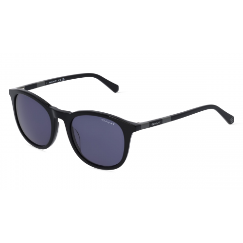 Gant GA7220 Unisex-Sonnenbrille Vollrand Panto Kunststoff-Gestell, schwarz