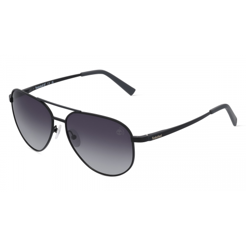 Timberland TB9304 Unisex-Sonnenbrille Vollrand Pilot Metall-Gestell, schwarz