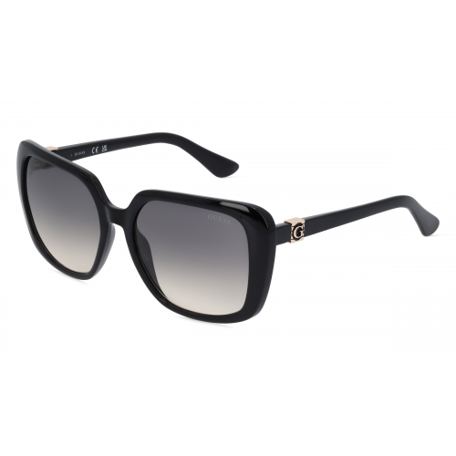 Guess GU7863 Damen-Sonnenbrille Vollrand Eckig Kunststoff-Gestell, schwarz