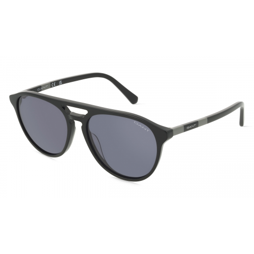 Gant GA7223 Herren-Sonnenbrille Vollrand Pilot Acetat-Gestell, schwarz