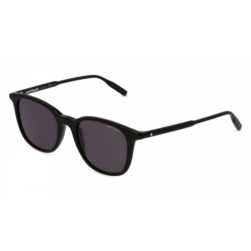 Montblanc MB0006S Unisex-Sonnenbrille Vollrand Eckig Kunststoff-Gestell, schwarz