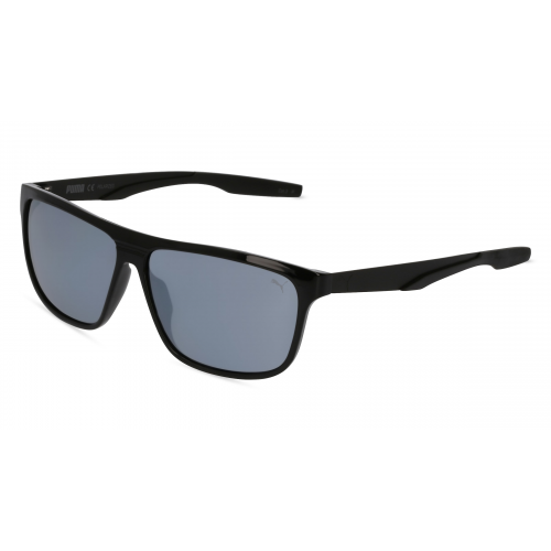 Puma PU0221S Herren-Sonnenbrille Vollrand Eckig Kunststoff-Gestell, schwarz