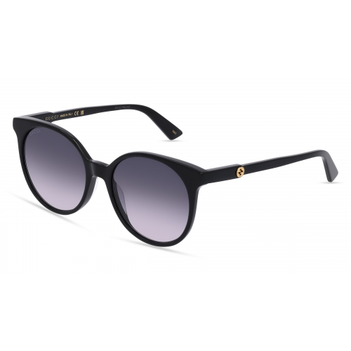 Gucci GG0488S Damen-Sonnenbrille Vollrand Butterfly Kunststoff-Gestell, schwarz