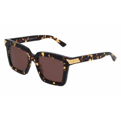 Bottega Veneta BV1005S Damen-Sonnenbrille Vollrand Rechteckig Recycled Acetat-Gestell, braun