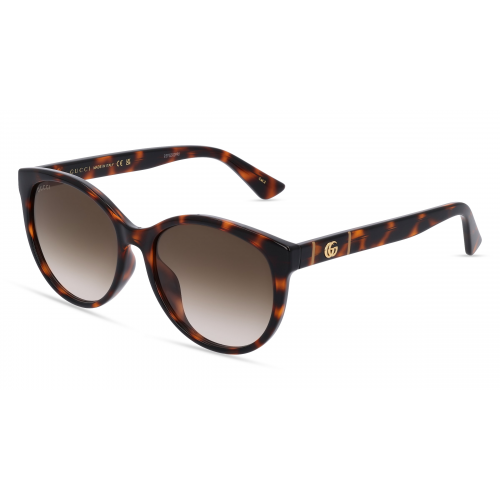 Gucci GG0636SK Damen-Sonnenbrille Vollrand Butterfly Kunststoff-Gestell, braun