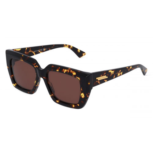 Bottega Veneta BV1030S Damen-Sonnenbrille Vollrand Eckig Kunststoff-Gestell, braun