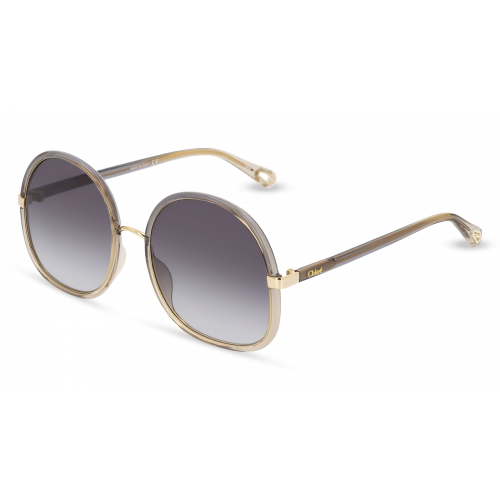 Chloé CH0029S Damen-Sonnenbrille Vollrand Oval Kunststoff-Gestell, grau