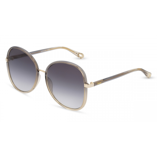 Chloé CH0030S Damen-Sonnenbrille Vollrand Butterfly Kunststoff-Gestell, grau