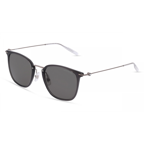 Montblanc MB0157SA Herren-Sonnenbrille Vollrand Eckig Kunststoff-Gestell, grau