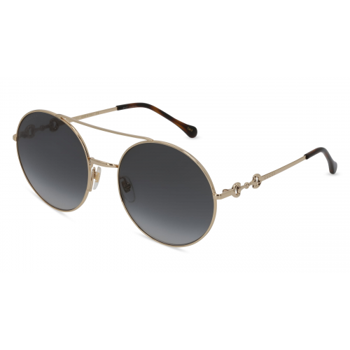 Gucci GG0878S Damen-Sonnenbrille Vollrand Rund Metall-Gestell, gold