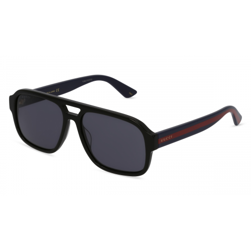 Gucci GG0925S Herren-Sonnenbrille Vollrand Pilot Kunststoff-Gestell, schwarz