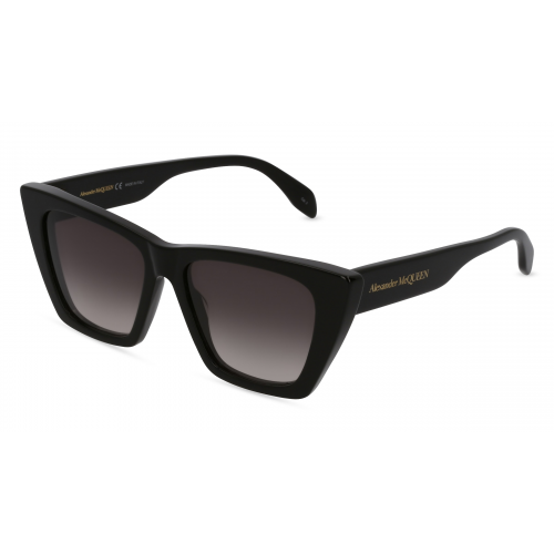 Alexander McQueen AM0299S Damen-Sonnenbrille Vollrand Butterfly Kunststoff-Gestell, schwarz