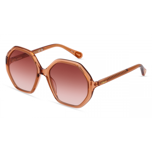 Chloé CC0004S Jugend-Sonnenbrille Vollrand Achteckig Kunststoff-Gestell, orange