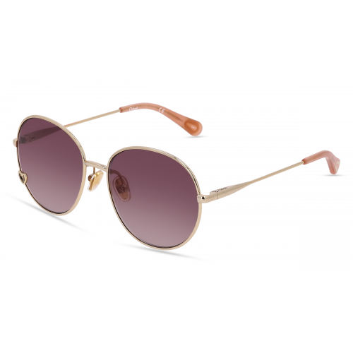 Chloé CC0006S Jugend-Sonnenbrille Vollrand Oval Metall-Gestell, gold