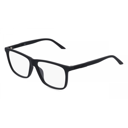 Puma PU0334O Unisex-Brille inkl. Gläser Vollrand Eckig Kunststoff-Gestell 58mm/14mm/145mm, schwarz