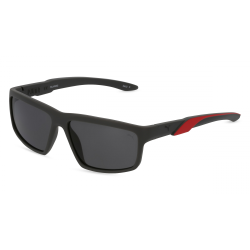 Puma PU0324S Herren-Sonnenbrille Vollrand Eckig Kunststoff-Gestell, schwarz