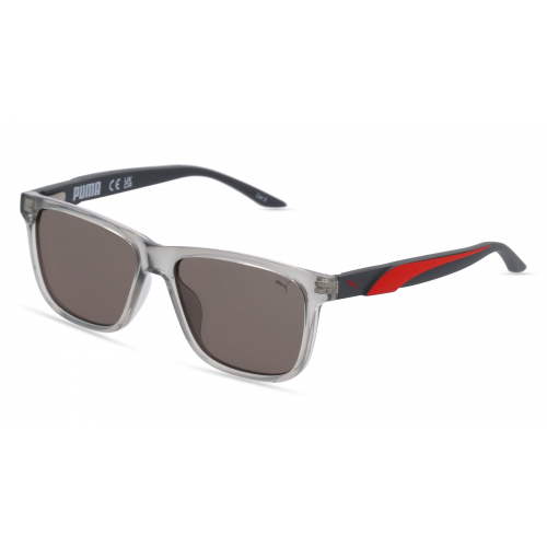 Puma PJ0051S Jugend-Sonnenbrille Vollrand Eckig Kunststoff-Gestell, grau