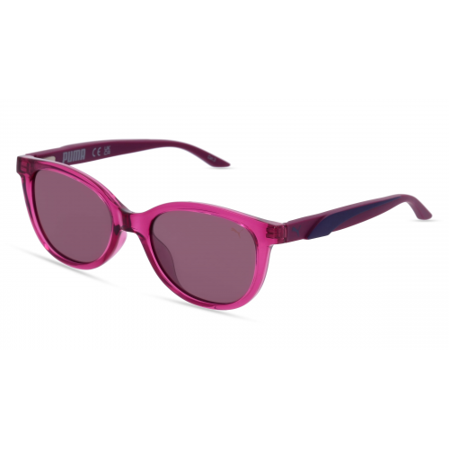 Puma PJ0052S Jugend-Sonnenbrille Vollrand Oval Kunststoff-Gestell, pink