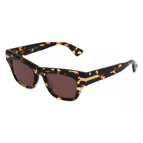 Bottega Veneta BV1122S Damen-Sonnenbrille Vollrand Butterfly Kunststoff-Gestell, braun