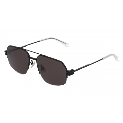 Bottega Veneta BV1127S Unisex-Sonnenbrille Vollrand Eckig Metall-Gestell, schwarz