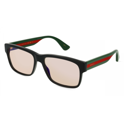 Gucci GG0340S Herren-Sonnenbrille Vollrand Eckig Acetat-Gestell, schwarz