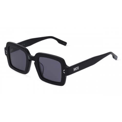 Alexander McQueen MQ0326S Unisex-Sonnenbrille Vollrand Eckig Kunststoff-Gestell, schwarz