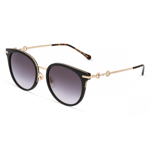 Gucci GG1015SK Damen-Sonnenbrille Vollrand Panto Kunststoff-Gestell, schwarz