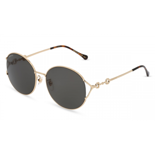 Gucci GG1017SK Damen-Sonnenbrille Vollrand Rund Metall-Gestell, gold