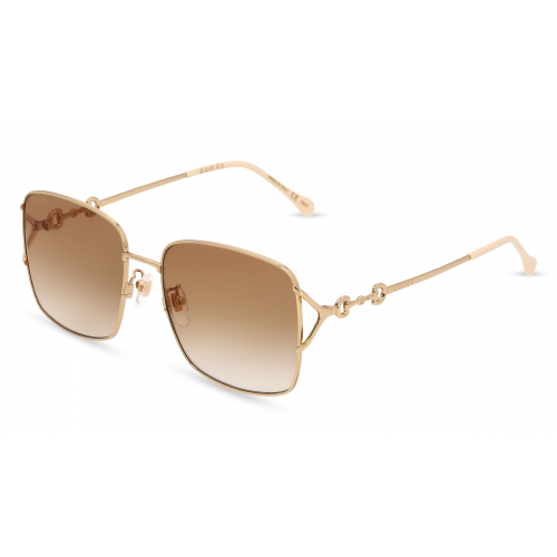 Gucci GG 1018SK Damen-Sonnenbrille Vollrand Eckig Metall-Gestell, gold