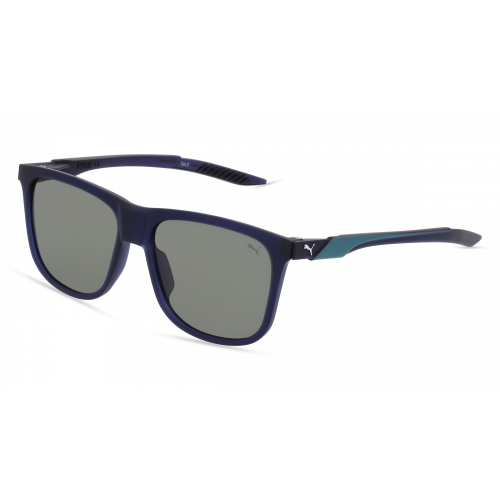 Puma PU0360S Herren-Sonnenbrille Vollrand Eckig Kunststoff-Gestell, blau