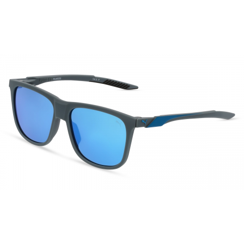 Puma PU0360S Herren-Sonnenbrille Vollrand Eckig Kunststoff-Gestell, grau